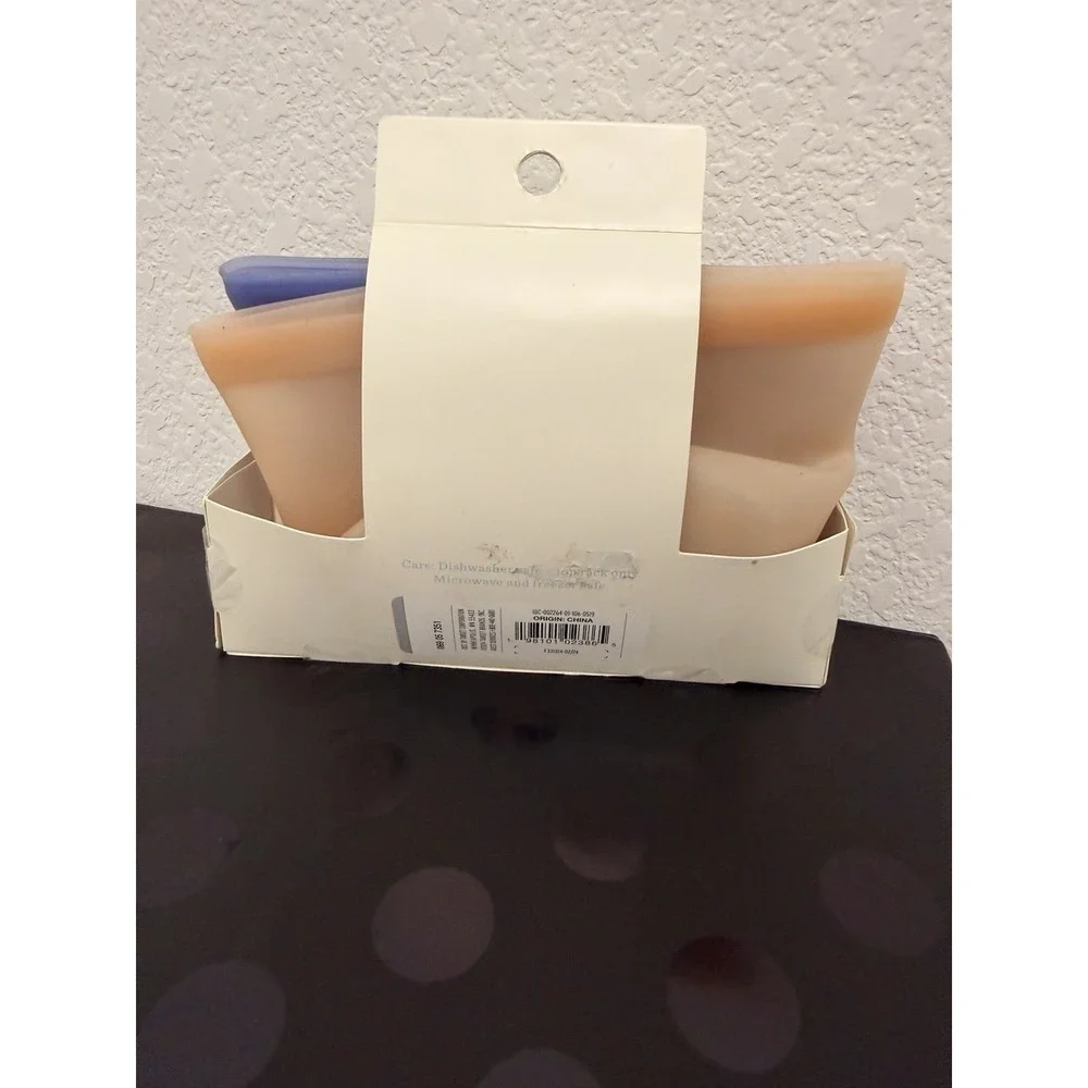 Cat & Jack Reusable Sandwich Snack Bags-‎ 2 Count Flower BPA Free Silicone